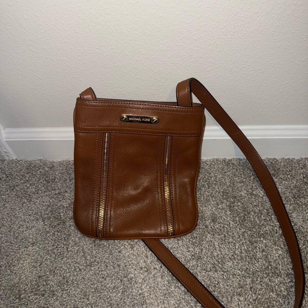 Michael Kors Tan Leather Shoulder Bag